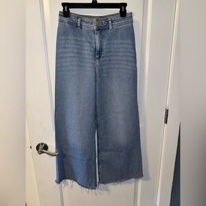 ANTONIO MELANI Denim Flare Frayed Ankle Jeans size 4